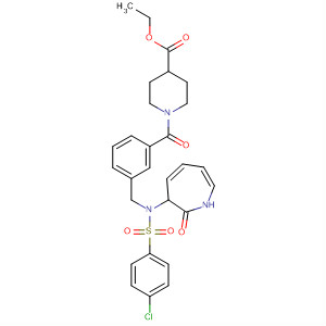 873372-78-2  4-Piperidinecarboxylic acid,1-[3-[[[(4-chlorophenyl)sulfonyl](hexahydro-2-oxo-1H-azepin-3-yl)amino]methyl]benzoyl]-, ethyl ester