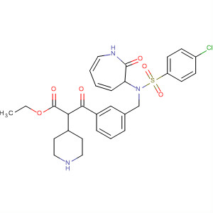 873372-80-6  4-Piperidineacetic acid,1-[3-[[[(4-chlorophenyl)sulfonyl](hexahydro-2-oxo-1H-azepin-3-yl)amino]methyl]benzoyl]-, ethyl ester