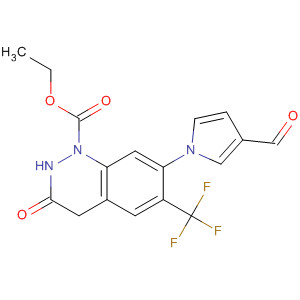 873434-49-2  2-Quinoxalinecarboxylic acid,7-(3-formyl-1H-pyrrol-1-yl)-1,2,3,4-tetrahydro-3-oxo-6-(trifluoromethyl)-,ethyl ester