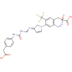 873434-56-1  2-Quinoxalinecarboxylic acid,7-[4-[[[[[4-(carboxymethyl)phenyl]amino]carbonyl]amino]methyl]-1H-imidazol-1-yl]-3,4-dihydro-3-oxo-6-(trifluoromethyl)-