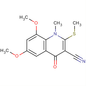 873437-87-7  3-Quinolinecarbonitrile,1,4-dihydro-6,8-dimethoxy-1-methyl-2-(methylthio)-4-oxo-