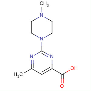 873450-13-6  4-Pyrimidinecarboxylic acid, 6-methyl-2-(4-methyl-1-piperazinyl)-