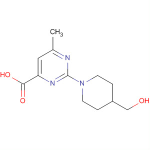 873450-26-1  4-Pyrimidinecarboxylic acid,2-[4-(hydroxymethyl)-1-piperidinyl]-6-methyl-