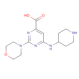 873450-30-7  4-Pyrimidinecarboxylic acid, 2-(4-morpholinyl)-6-(4-piperidinylamino)-
