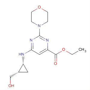 873450-55-6  4-Pyrimidinecarboxylic acid,6-[[(1R,2S)-2-(hydroxymethyl)cyclopropyl]amino]-2-(4-morpholinyl)-,ethyl ester