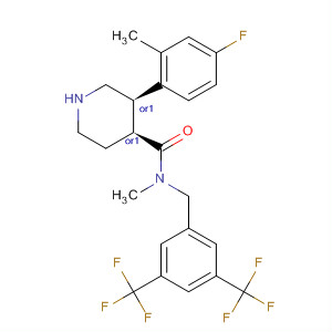 873458-71-0  4-Piperidinecarboxamide,N-[[3,5-bis(trifluoromethyl)phenyl]methyl]-3-(4-fluoro-2-methylphenyl)-N-methyl-, (3R,4S)-rel-