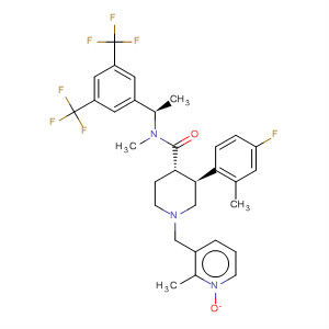 873461-40-6  4-Piperidinecarboxamide,N-[(1R)-1-[3,5-bis(trifluoromethyl)phenyl]ethyl]-3-(4-fluoro-2-methylphenyl)-N-methyl-1-[(2-methyl-1-oxido-3-pyridinyl)methyl]-, (3S,4S)-