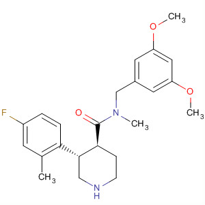873462-59-0  4-Piperidinecarboxamide,N-[(3,5-dimethoxyphenyl)methyl]-3-(4-fluoro-2-methylphenyl)-N-methyl-,(3S,4S)-