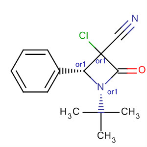 87352-00-9  3-Azetidinecarbonitrile, 3-chloro-1-(1,1-dimethylethyl)-2-oxo-4-phenyl-,cis-