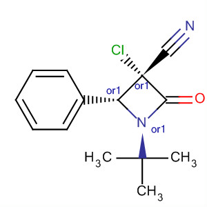 87352-01-0  3-Azetidinecarbonitrile, 3-chloro-1-(1,1-dimethylethyl)-2-oxo-4-phenyl-,trans-