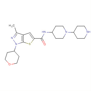 873541-63-0  1H-Thieno[2,3-c]pyrazole-5-carboxamide,N-[1,4'-bipiperidin]-4-yl-3-methyl-1-(tetrahydro-2H-pyran-4-yl)-