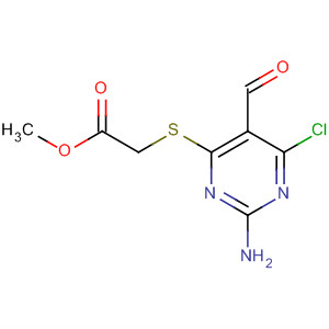 873544-78-6  Acetic acid, [(2-amino-6-chloro-5-formyl-4-pyrimidinyl)thio]-, methylester
