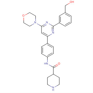 873565-73-2  4-Piperidinecarboxamide,N-[4-[2-[3-(hydroxymethyl)phenyl]-6-(4-morpholinyl)-4-pyrimidinyl]phenyl]-