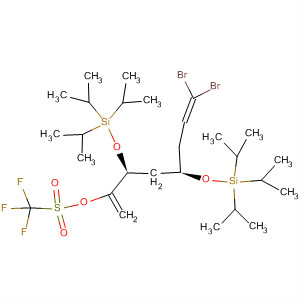 873567-14-7  Methanesulfonic acid, trifluoro-,(2S,4R)-7,7-dibromo-1-methylene-2,4-bis[[tris(1-methylethyl)silyl]oxy]-6-heptenyl ester