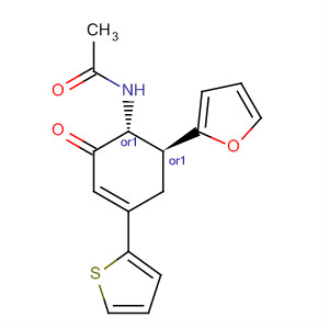 873570-90-2  Acetamide,N-[(1R,6S)-6-(2-furanyl)-2-oxo-4-(2-thienyl)-3-cyclohexen-1-yl]-, rel-