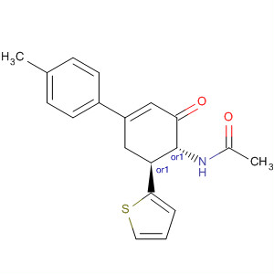 873570-96-8  Acetamide,N-[(1R,6S)-4-(4-methylphenyl)-2-oxo-6-(2-thienyl)-3-cyclohexen-1-yl]-,rel-