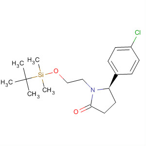 873577-53-8  2-Pyrrolidinone,5-(4-chlorophenyl)-1-[2-[[(1,1-dimethylethyl)dimethylsilyl]oxy]ethyl]-,(5R)-
