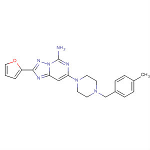 873653-35-1  [1,2,4]Triazolo[1,5-c]pyrimidin-5-amine,2-(2-furanyl)-7-[4-[(4-methylphenyl)methyl]-1-piperazinyl]-