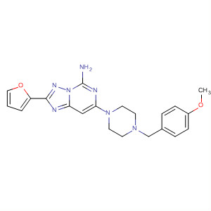 873653-42-0  [1,2,4]Triazolo[1,5-c]pyrimidin-5-amine,2-(2-furanyl)-7-[4-[(4-methoxyphenyl)methyl]-1-piperazinyl]-