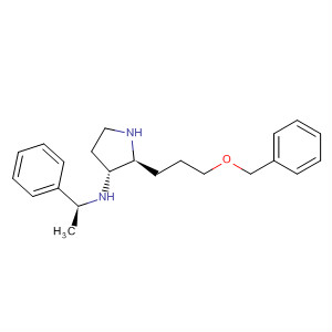 873668-33-8  3-Pyrrolidinamine, 1-[(1S)-1-phenylethyl]-2-[3-(phenylmethoxy)propyl]-,(2S,3R)-