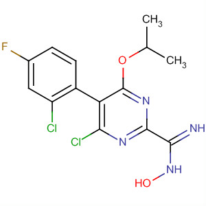 873682-74-7  2-Pyrimidinecarboximidamide,4-chloro-5-(2-chloro-4-fluorophenyl)-N-hydroxy-6-(1-methylethoxy)-