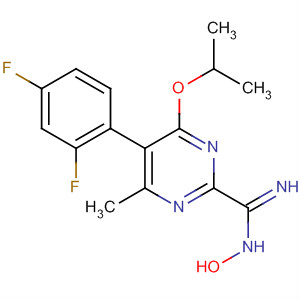 873682-77-0  2-Pyrimidinecarboximidamide,5-(2,4-difluorophenyl)-N-hydroxy-4-methyl-6-(1-methylethoxy)-