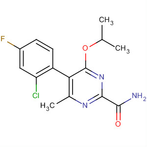 873683-03-5  2-Pyrimidinecarboxamide,5-(2-chloro-4-fluorophenyl)-4-methyl-6-(1-methylethoxy)-