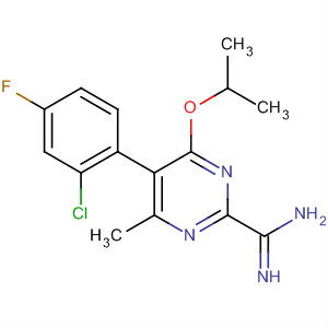 873683-04-6  2-Pyrimidinecarboximidamide,5-(2-chloro-4-fluorophenyl)-4-methyl-6-(1-methylethoxy)-