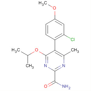 873683-07-9  2-Pyrimidinecarboxamide,5-(2-chloro-4-methoxyphenyl)-4-methyl-6-(1-methylethoxy)-