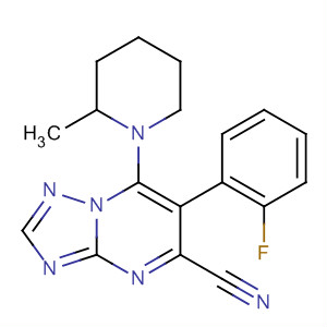 873691-00-0  [1,2,4]Triazolo[1,5-a]pyrimidine-5-carbonitrile,6-(2-fluorophenyl)-7-(2-methyl-1-piperidinyl)-