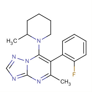 873691-02-2  [1,2,4]Triazolo[1,5-a]pyrimidine,6-(2-fluorophenyl)-5-methyl-7-(2-methyl-1-piperidinyl)-