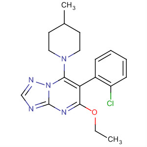873691-10-2  [1,2,4]Triazolo[1,5-a]pyrimidine,6-(2-chlorophenyl)-5-ethoxy-7-(4-methyl-1-piperidinyl)-