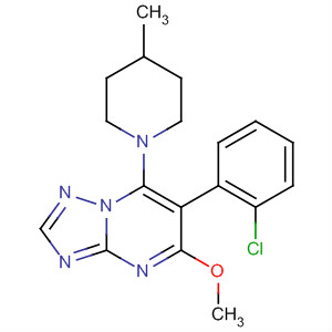 873691-11-3  [1,2,4]Triazolo[1,5-a]pyrimidine,6-(2-chlorophenyl)-5-methoxy-7-(4-methyl-1-piperidinyl)-