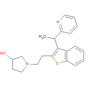 873694-16-7  3-Pyrrolidinol, 1-[2-[3-[1-(2-pyridinyl)ethyl]benzo[b]thien-2-yl]ethyl]-