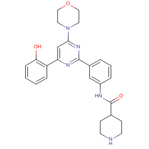 873781-24-9  4-Piperidinecarboxamide,N-[3-[4-(2-hydroxyphenyl)-6-(4-morpholinyl)-2-pyrimidinyl]phenyl]-