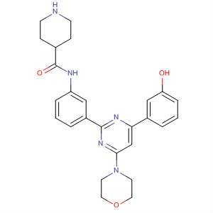 873781-25-0  4-Piperidinecarboxamide,N-[3-[4-(3-hydroxyphenyl)-6-(4-morpholinyl)-2-pyrimidinyl]phenyl]-