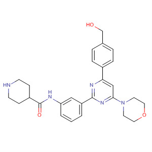 873781-27-2  4-Piperidinecarboxamide,N-[3-[4-[4-(hydroxymethyl)phenyl]-6-(4-morpholinyl)-2-pyrimidinyl]phenyl]-