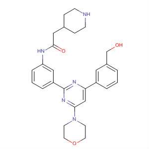 873781-69-2  4-Piperidineacetamide,N-[3-[4-[3-(hydroxymethyl)phenyl]-6-(4-morpholinyl)-2-pyrimidinyl]phenyl]-