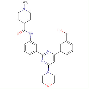 873781-86-3  4-Piperidinecarboxamide,N-[3-[4-[3-(hydroxymethyl)phenyl]-6-(4-morpholinyl)-2-pyrimidinyl]phenyl]-1-methyl-