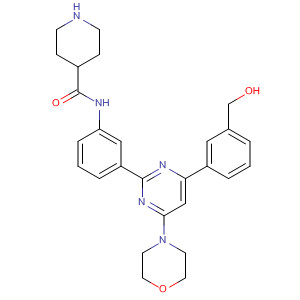 873781-98-7  4-Piperidinecarboxamide,N-[3-[4-[3-(hydroxymethyl)phenyl]-6-(4-morpholinyl)-2-pyrimidinyl]phenyl]-