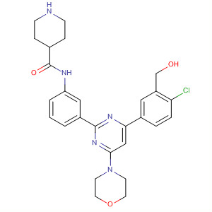 873782-01-5  4-Piperidinecarboxamide,N-[3-[4-[4-chloro-3-(hydroxymethyl)phenyl]-6-(4-morpholinyl)-2-pyrimidinyl]phenyl]-