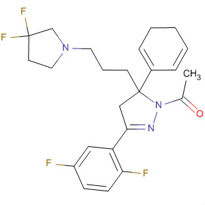 873805-59-5  1H-Pyrazole,1-acetyl-3-(2,5-difluorophenyl)-5-[3-(3,3-difluoro-1-pyrrolidinyl)propyl]-4,5-dihydro-5-phenyl-, (5S)-