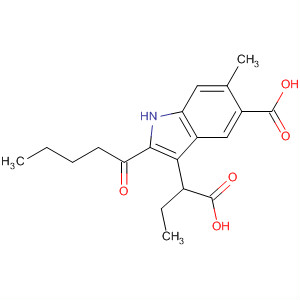 873841-83-9  1H-Indole-3-butanoic acid, 5-carboxy-6-methyl-2-(1-oxopentyl)-