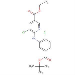 873852-25-6  3-Pyridinecarboxylic acid,5-chloro-6-[[2-chloro-5-[(1,1-dimethylethoxy)carbonyl]phenyl]amino]-,ethyl ester