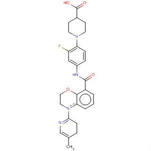 873859-58-6  4-Piperidinecarboxylic acid,1-[4-[[[3,4-dihydro-4-(5-methyl-2-pyridinyl)-2H-1,4-benzoxazin-8-yl]carbonyl]amino]-2-fluorophenyl]-