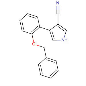 87388-24-7  1H-Pyrrole-3-carbonitrile, 4-[2-(phenylmethoxy)phenyl]-