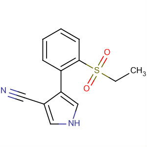 87388-32-7  1H-Pyrrole-3-carbonitrile, 4-[2-(ethylsulfonyl)phenyl]-