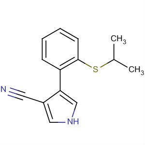 87388-33-8  1H-Pyrrole-3-carbonitrile, 4-[2-[(1-methylethyl)thio]phenyl]-