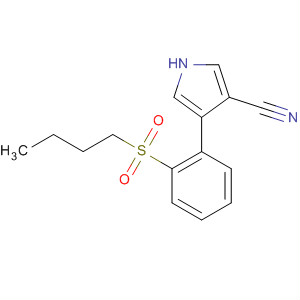 87388-37-2  1H-Pyrrole-3-carbonitrile, 4-[2-(butylsulfonyl)phenyl]-