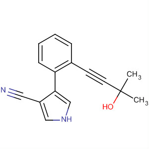 87388-41-8  1H-Pyrrole-3-carbonitrile, 4-[2-(3-hydroxy-3-methyl-1-butynyl)phenyl]-